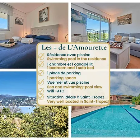 L'Amourette - Appartement 4 Personnes - Piscine Parking Saint-Tropez Esterno foto